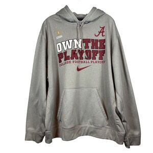NIKE Men's Therma Fit Hoodie, Alabama Football Roll Tide, Playoffs Size XXL